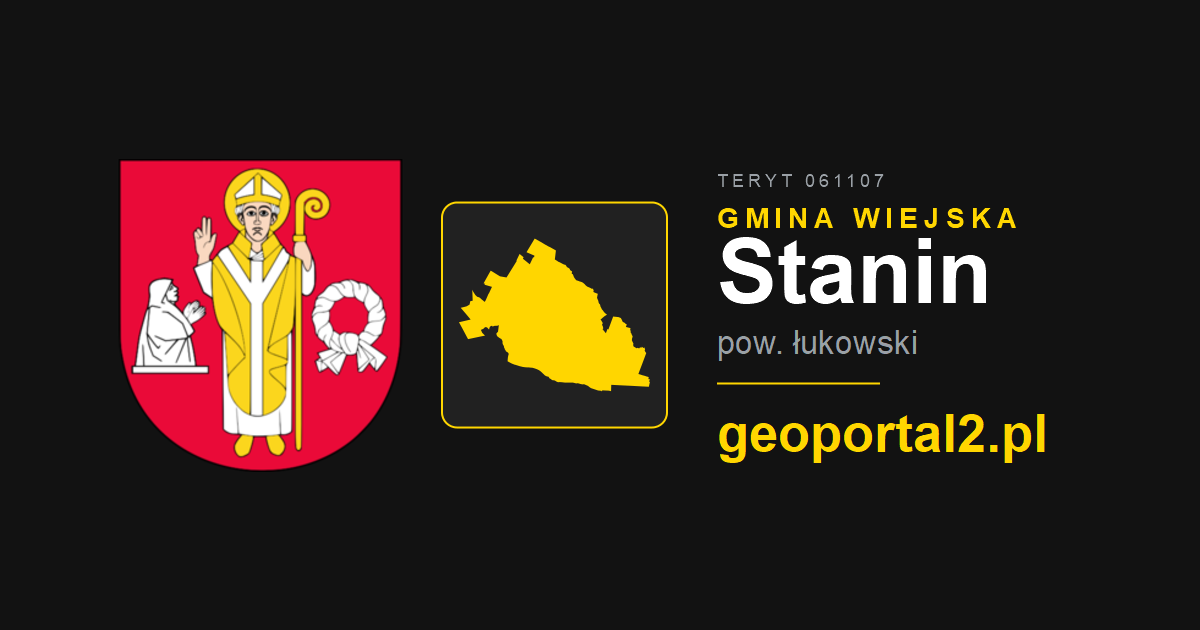 Stanin Geoportal Stanin (wiejska), pow. łukowski — działki - GEOPORTAL 2